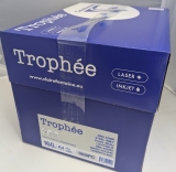 Stahlgrau, Papier, A4, 160 g/qm, 1000 (4x 250) Blatt, holzfrei, Trophée, fuer Copy+InkJet+Laser+Offset, Basteln, Drucken, Kopieren, Kreativ, FSC-Zertifikat, 1009C, 3329680001990