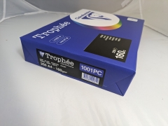 Schwarz, Papier, A4, 160 g/qm, 250 Blatt, holzfrei, Trophée, fuer Copy+InkJet+Laser+Offset, Basteln, Drucken, Kopieren, Kreativ, FSC-Zertifikat, 1001PC, 3329680002812, Umweltfreundliche plastikfreie Verpackung