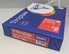 Korallenrot, Papier, A4, 160 g/qm, 250 Blatt, holzfrei, Trophée, fuer Copy+InkJet+Laser+Offset, Basteln, Drucken, Kopieren, Kreativ, FSC-Zertifikat, 1004PC, 3329680002409