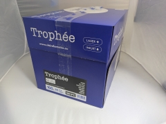 Schwarz, Papier, A4, 160 g/qm, 1000 (4x 250) Blatt im Karton, holzfrei, Trophée, fuer Copy+InkJet+Laser+Offset, Basteln, Drucken, Kopieren, Kreativ, FSC-Zertifikat, 1001PC, 3329680002829, Umweltfreundliche plastikfreie Einzelverpackung