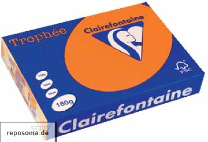 Clairefontaine Kopierpapier Trophee A4 160g/qm VE=250 Blatt gelb