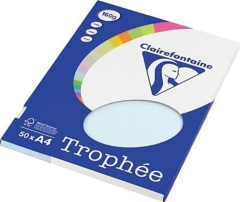 Hellblau, Papier, A4, 160 g/qm, 50 Blatt (PPP, Personal Paper Pack), holzfrei, Trophée, fuer Copy+InkJet+Laser+Offset, Basteln, Drucken, Kopieren, Kreativ, FSC-Zertifikat, 4151C, 3329680415100