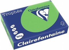 Maigruen, Papier, A4, 160 g/qm, 250 Blatt, holzfrei, Trophée, fuer Copy+InkJet+Laser+Offset, Basteln, Drucken, Kopieren, Kreativ, FSC-Zertifikat, 1025C, 3329680102505